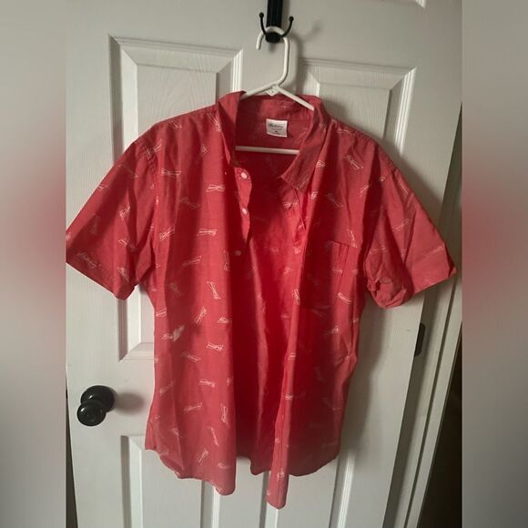 Men’s Anheiser Busch Budweiser Short Sleeve Button Down Shirt Size XL - Picture 2 of 8